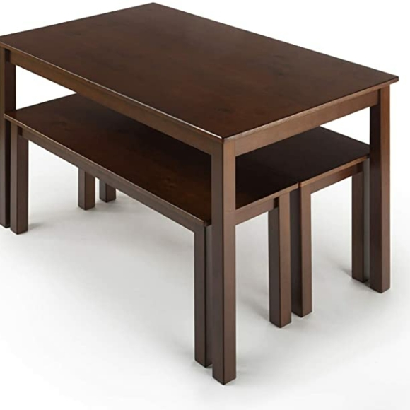 Zinus Juliet Espresso Wood Dining Table - Picture 3 of 5